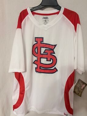 St. Louis Cardinals Jersey Shirt Mens L White Red NWT Stitches MLB